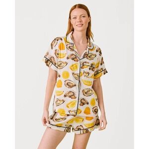 Katie Kime The World Is Your Oyster Pajama Shorts Set Women's 3XL